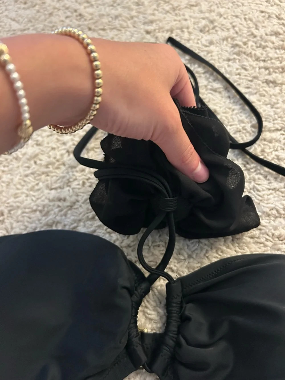 J.CREW Rosette Bandeau Bikini Top size M
